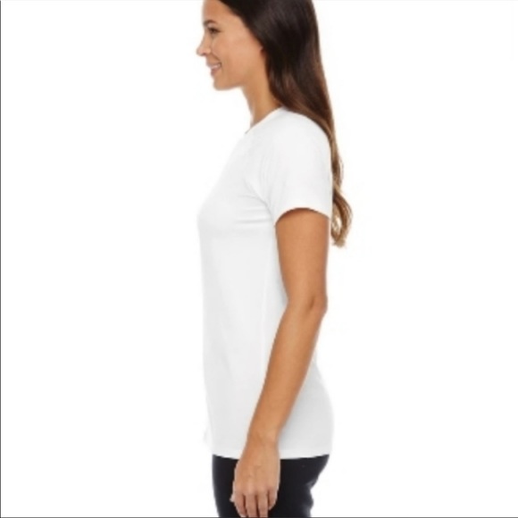 🔴 UNDER ARMOUR Women's Crew Neck Short Sleeve Locker Tee White - Picture 2 of 4